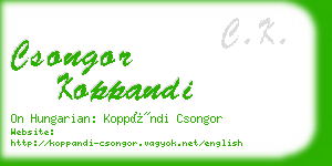 csongor koppandi business card